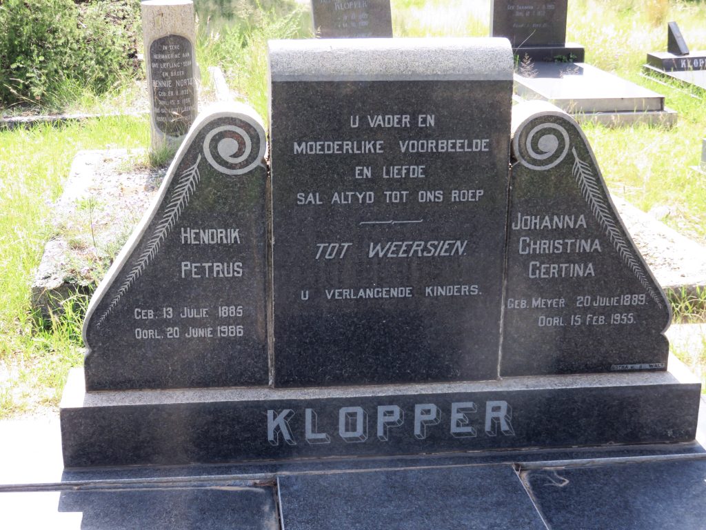 Edenville Klopper grave
